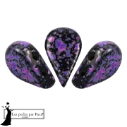 Perla in vetro Amos® di Puca® 5x8 mm - Smalto viola e rosa x10 g
