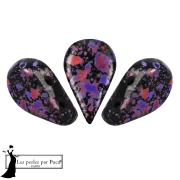 Perla in vetro Amos® di Puca® 5x8 mm - Smalto viola e rosso x10 g