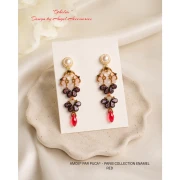 Perla in vetro Amos® di Puca® 5x8 mm - Smalto viola e rosso x10 g