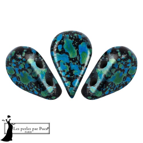 Perla in vetro Amos® di Puca® 5x8 mm - Smalto turchese x10 g