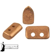 Perla in vetro Piros® di Puca® 2x5 mm - Apricot Metallic Opaco x10 g