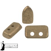 Perla in vetro Piros® di Puca® 2x5 mm - Oro metallizzato opaco x10 g