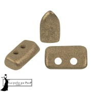 Perla in vetro Piros® di Puca® 2x5 mm - Oro metallizzato opaco x10 g