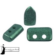 Perla in vetro Piros® di Puca® 2x5 mm - Green Forest Metallic Opaco x10 g