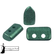 Perla in vetro Piros® di Puca® 2x5 mm - Green Forest Metallic Opaco x10 g