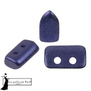Perla in vetro Piros® di Puca® 2x5 mm - Blu reale metallizzato opaco x10 g