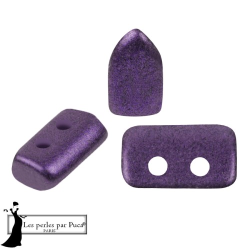 Perla in vetro Piros® di Puca® 2x5 mm - Ultra Violet Metallic Opaco x10 g