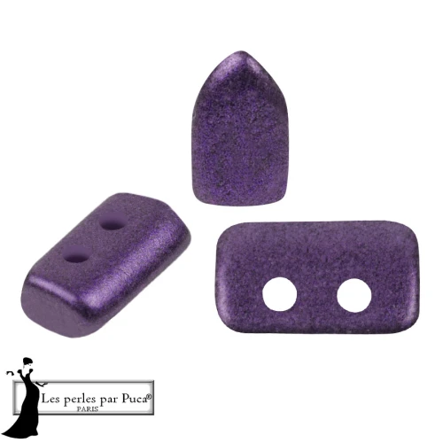 Perla in vetro Piros® di Puca® 2x5 mm - Ultra Violet Metallic Opaco x10 g