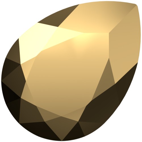Cabochon PureCrystal 4320 6x4 mm - Crystal Aurum x1