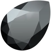 Cabochon PureCrystal 4320 6x4 mm - Jet Hematite x1