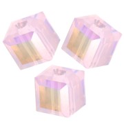 Cubetti PureCrystal 5601 4 mm - Rosa Acqua Opale Luccicante x8