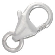 Chiusura a moschettone da 8 mm con anello aperto - Argento 925 x1
