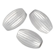 Perla color oliva striata 4,5x3 mm - Argento 925 x15