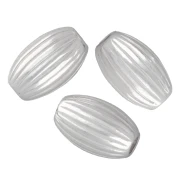 Perla color oliva striata 4,5x3 mm - Argento 925 x15