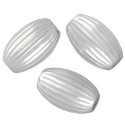 Perla color oliva striata 7x4 mm - Argento 925 x10