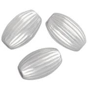 Perla color oliva striata 8x5 mm - Argento 925 x5
