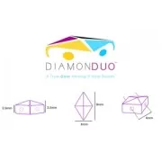 Diamonduo 2-hole mm.5x8 Jet  x10g