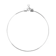Supporti per orecchini - Créoles 40 mm - 1 foro - Argento x2