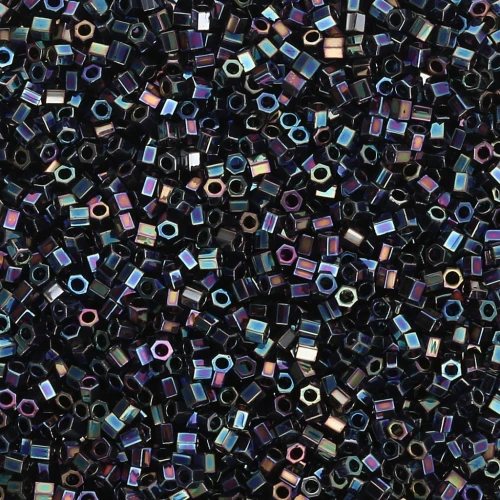 Miyuki Delica 15/0 Hex Cut DBSC0005 - Blu iris variegato metallizzato x5 g