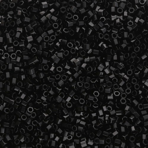 Miyuki Delica 15/0 Hex Cut DBSC0010 - Nero x5g