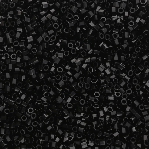 Miyuki Delica 15/0 Hex Cut DBSC0010 - Nero x5g