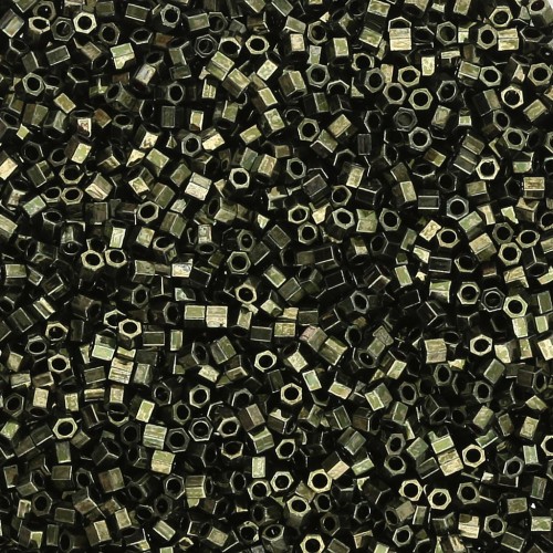 Miyuki Delica 15/0 Hex Cut DBSC0011 - Verde oliva metallizzato x5g