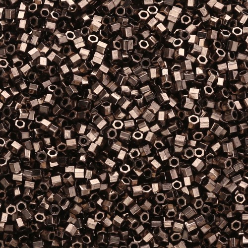 Miyuki Delica 15/0 Hex Cut DBSC0022 - Bronzo scuro metallizzato x5 g