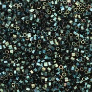 Miyuki Delica 15/0 Hex Cut DBSC0027 - Verde scuro Iris metallizzato x5 g