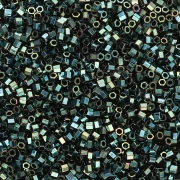 Miyuki Delica 15/0 Hex Cut DBSC0027 - Verde scuro Iris metallizzato x5 g