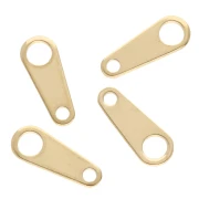 Fissaggi ovali 10x4 mm - Placcati oro 3 micron x4