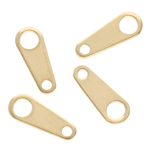 Fissaggi ovali 10x4 mm - Placcati oro 3 micron x4