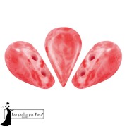 Perla di vetro Amos® di Puca® 5x8 mm - Dark Peach Mishmash x10 g