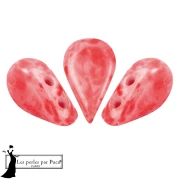 Perla di vetro Amos® di Puca® 5x8 mm - Dark Peach Mishmash x10 g