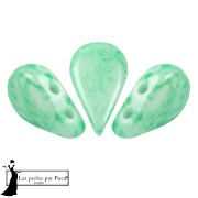Perla in vetro Amos® di Puca® 5x8 mm - Green Mishmash x10 g
