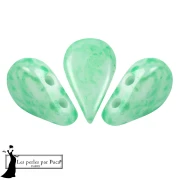 Perla in vetro Amos® di Puca® 5x8 mm - Green Mishmash x10 g