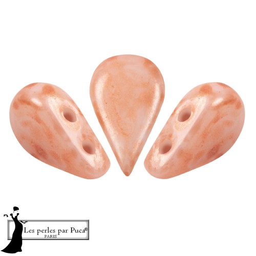 Perla in vetro Amos® di Puca® 5x8 mm - Peach Mishmash x10 g
