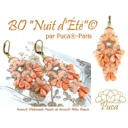 Perla in vetro Amos® di Puca® 5x8 mm - Peach Mishmash x10 g