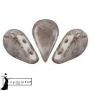 Perla in vetro Amos® di Puca® 5x8 mm - Taupe Mishmash x10 g