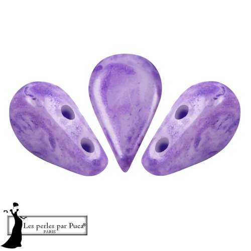 Perla in vetro Amos® di Puca® 5x8 mm - Viola Mishmash x10 g