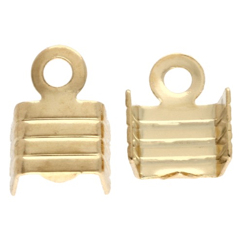 Pinze per pizzi a coste piatte 4 mm - Oro x10
