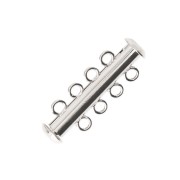 Chiusura scorrevole a 4 file 27 mm - Argento x1