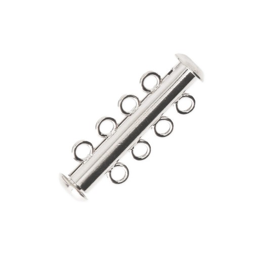 Chiusura scorrevole a 4 file 27 mm - Argento x1