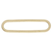 Anelli di montaggio e intreccio rettangolari arrotondati 22x6 mm - Ottone grezzo x1