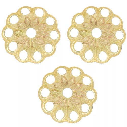 Coppe filigranate, lavorate 8 mm - Oro x20