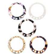 Regalo - Pendenti - Candelieri scavati in acetato da 36 mm - Colori casuali x2