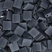 Perline Miyuki Tila 5x5x1,9 mm TL-2001 - Gunmetal opaco, confezione da 100 g