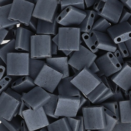Perline Miyuki Tila 5x5x1,9 mm TL-2001 - Gunmetal opaco, confezione da 100 g