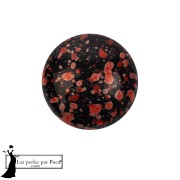 Cabochon rotondo in vetro di Puca® 14 mm - Enamel Red x1