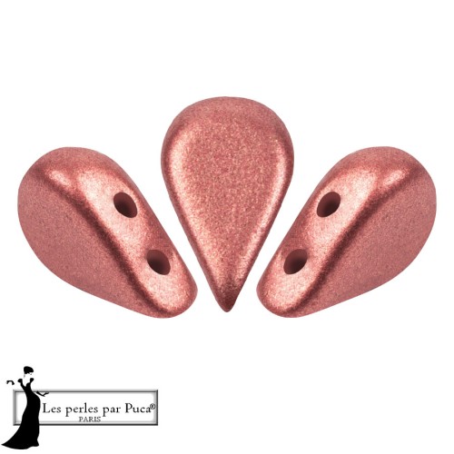 Perla in vetro Amos® di Puca® 5x8 mm - Bronzo India Rose x10 g