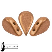 Perla in vetro Amos® di Puca® 5x8 mm - Bronzo chiaro ramato x10 g